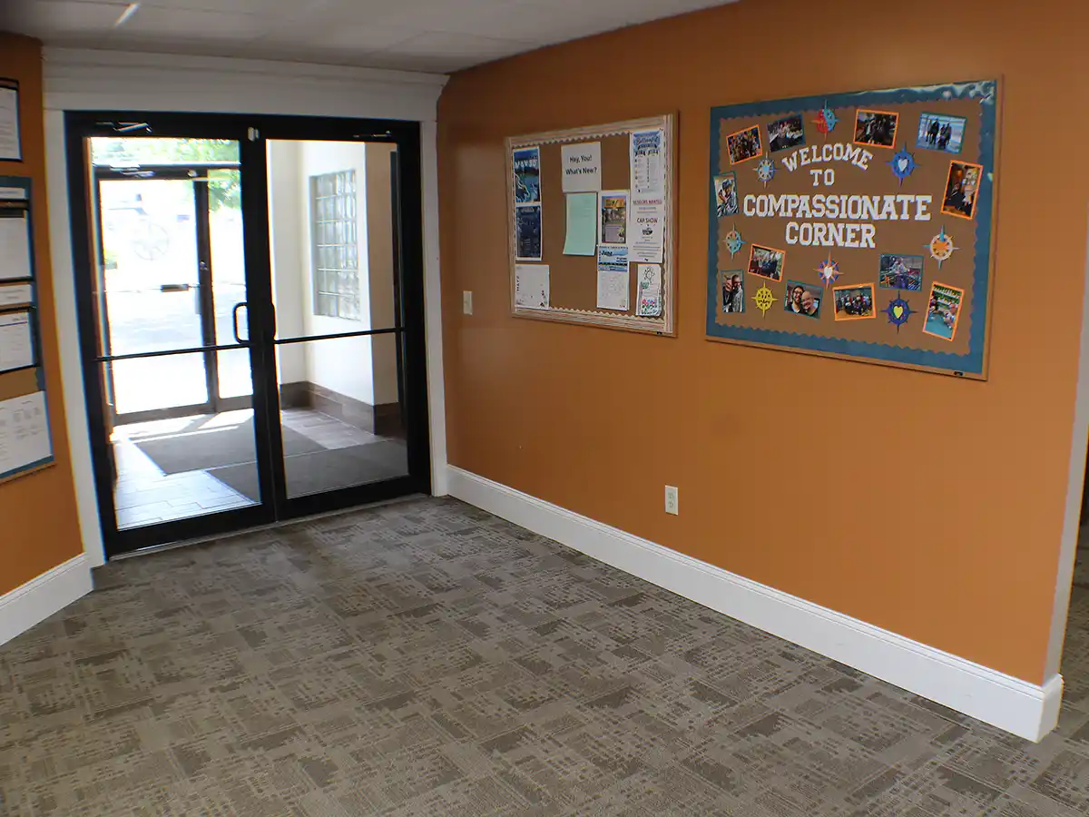 Front entrance and welcome area